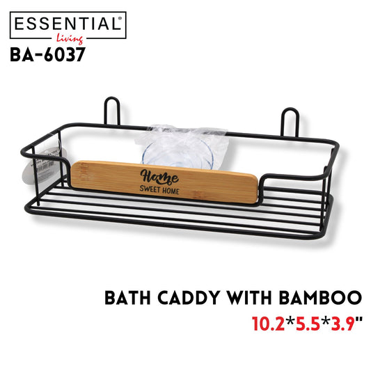 Bath Caddy With Bamboo 10.2*5.5*3.9Inch
