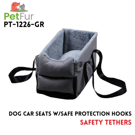 Gray
Dog Car Seats with Safe Protection Hooks,Safety Tethers