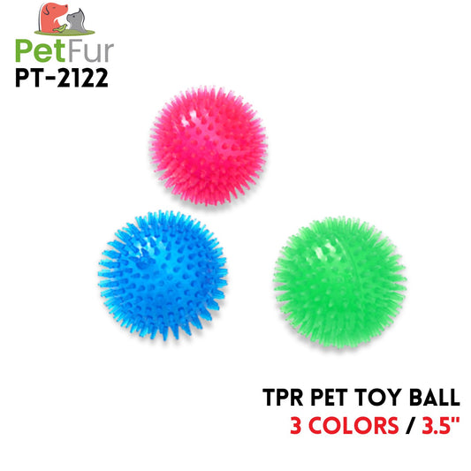 TPR Pet Toy Ball,3.5",3 Colors