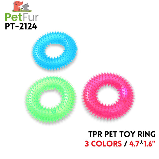 TPR Pet Toy Ring,4.7"*1.6", 3 Colors