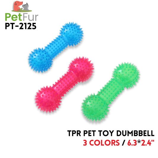 TPR Pet Toy Dumbbell,6.3"*2.4", 3 Colors
