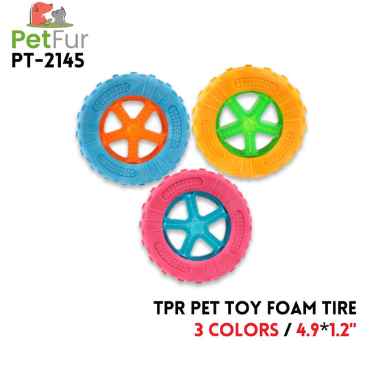 TPR Pet Toy Foam Tire,4.9"*1.2",3 Colors