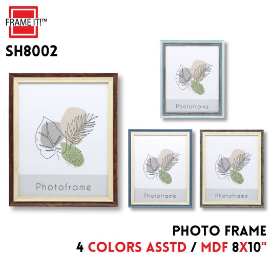 MDF Photo Frame 8x10" 4 Colors Asstd