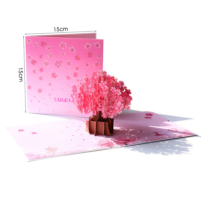 Sakura Tree Pop up card dimensions