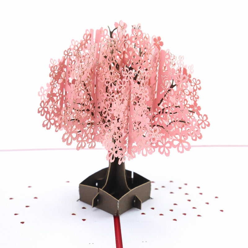 Lush Cherry tree Pop up card zoom in