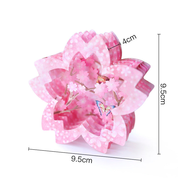 Mini Sakura layered Pop out card dimensions