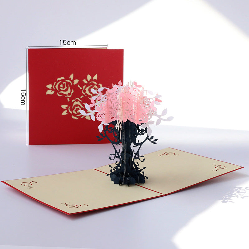 Rose batch Pop up card dimensions