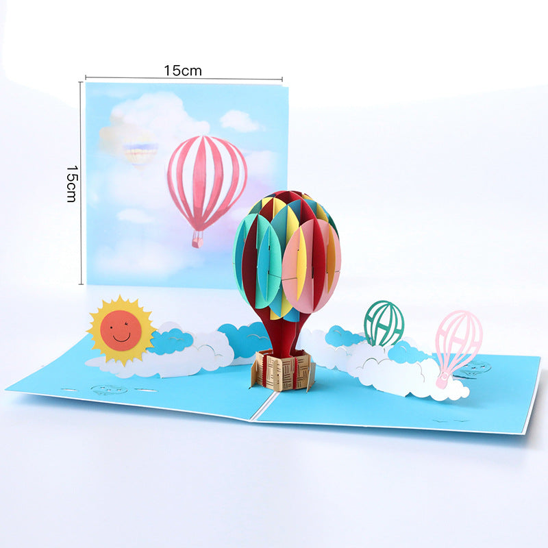 dimensions of hot air balloon pop up card