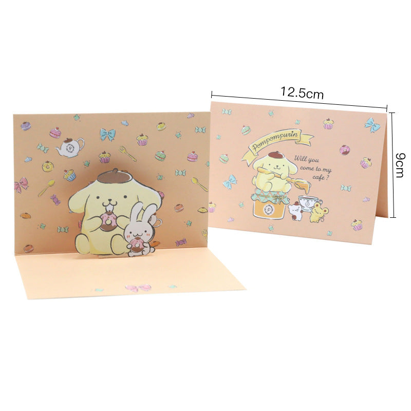 Sanrio Pop up cards pompompurin Dimensions