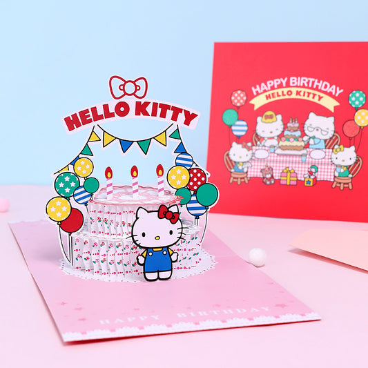 Sanrio Birthday Cake Pop up cards hello kitty