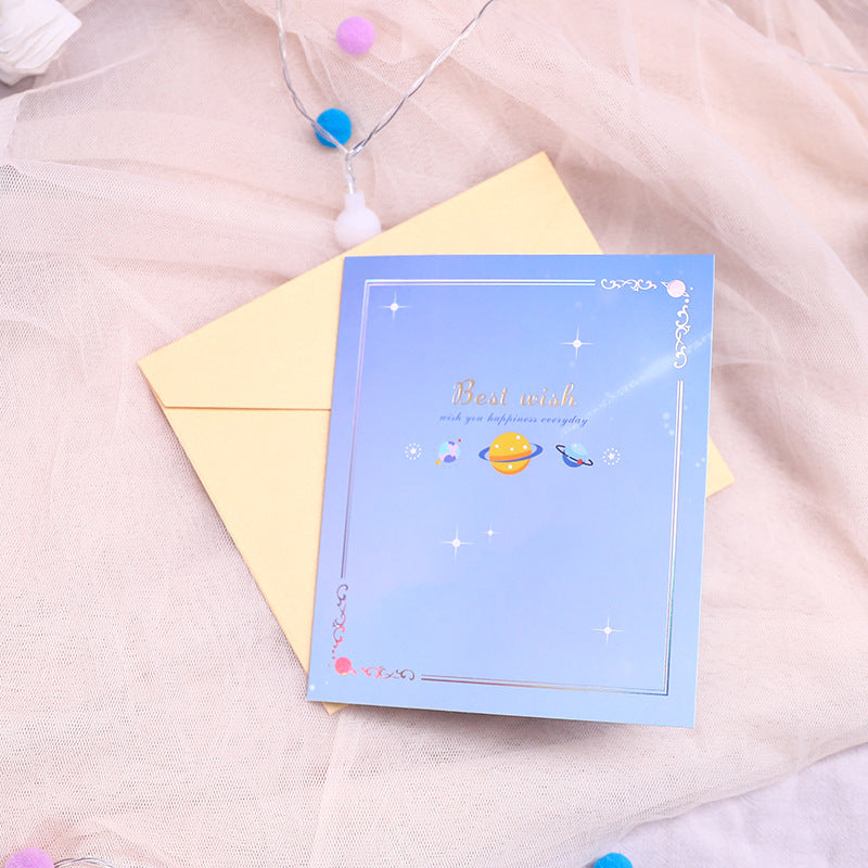 Crystal Planets Pop up card cover view