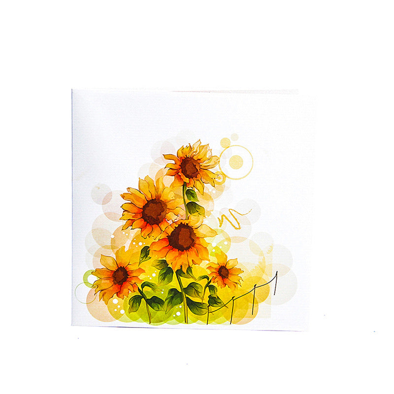 Sunflower patch Pop up card cover