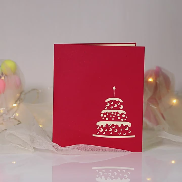 Light up Birthday Cake with Music Pop up card video