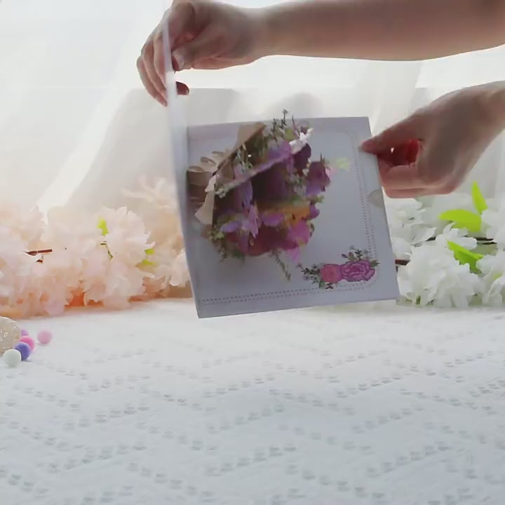 Lovely Carnation bouquet Pop up card video