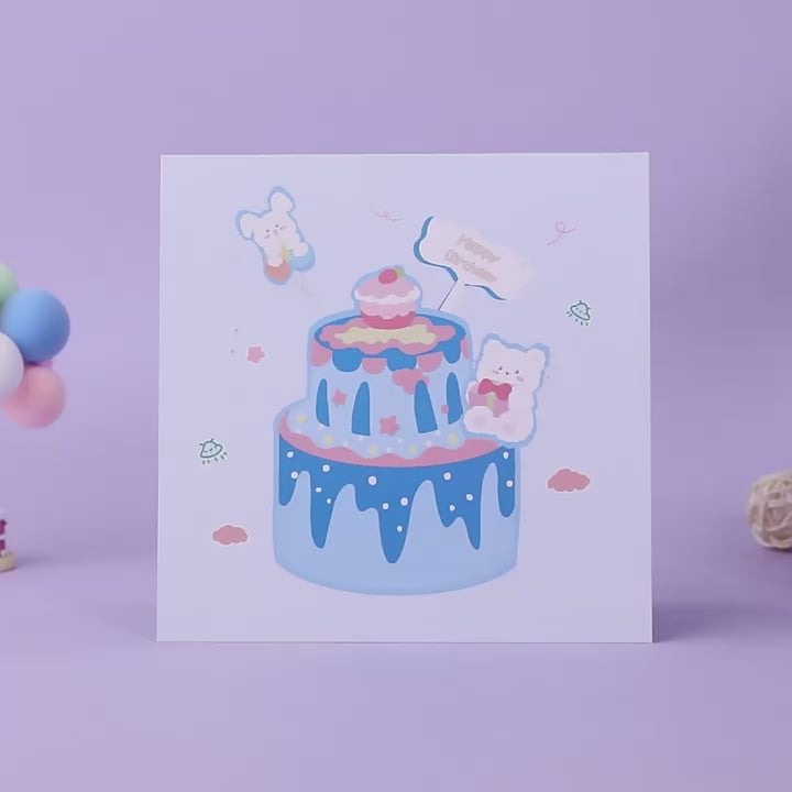 videoCutesy Animal Birthday Pop up card