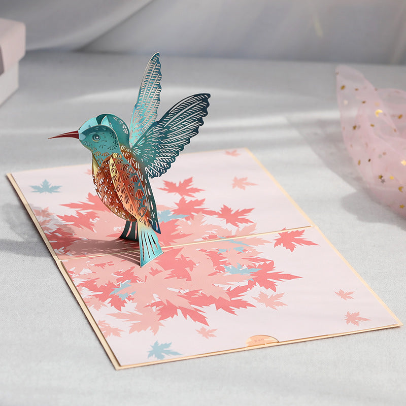 Peaceful Humming bird Pop up card