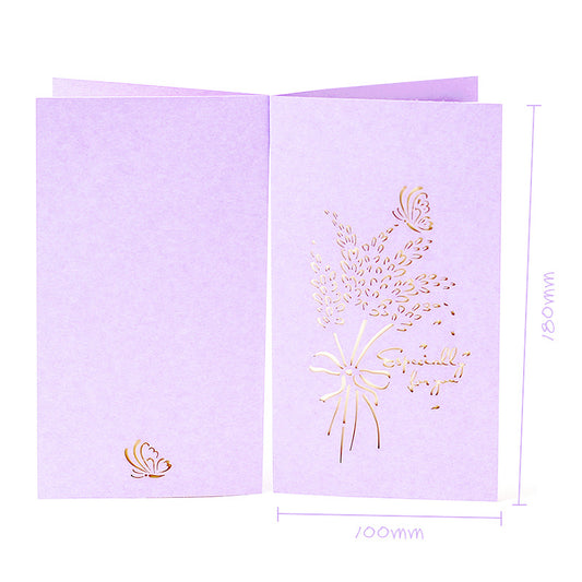 lavender flower card yuh