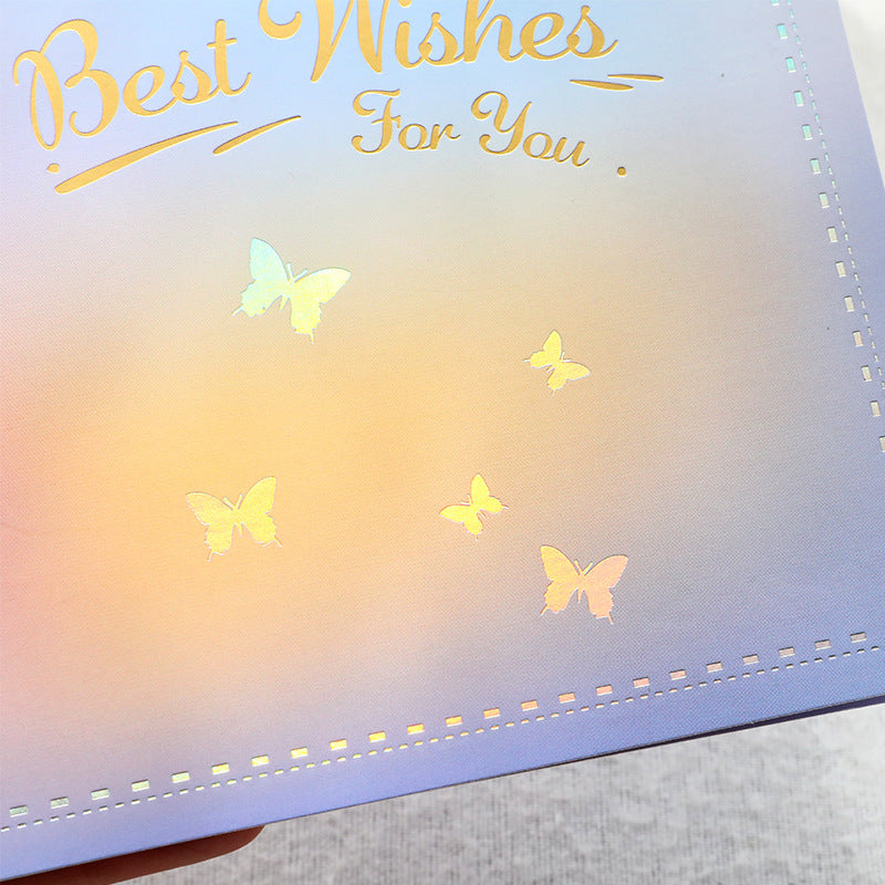 Crystal Butterfly Pop up card cover view