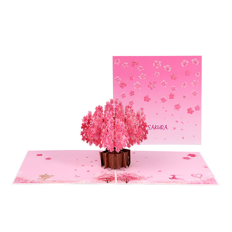 Sakura Tree Pop up card front and cover