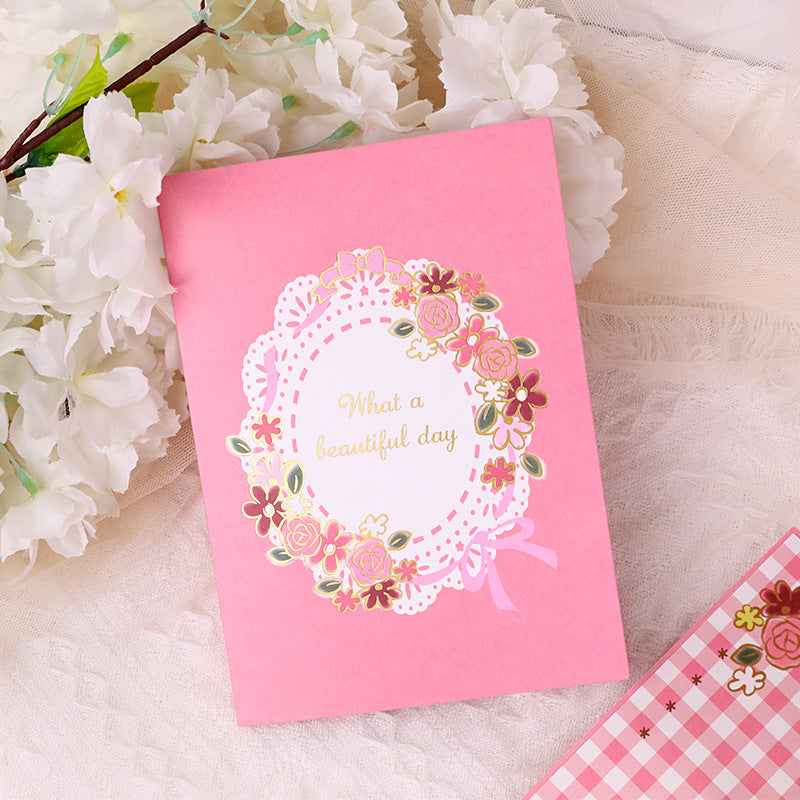 Basket of Roses Pop up card