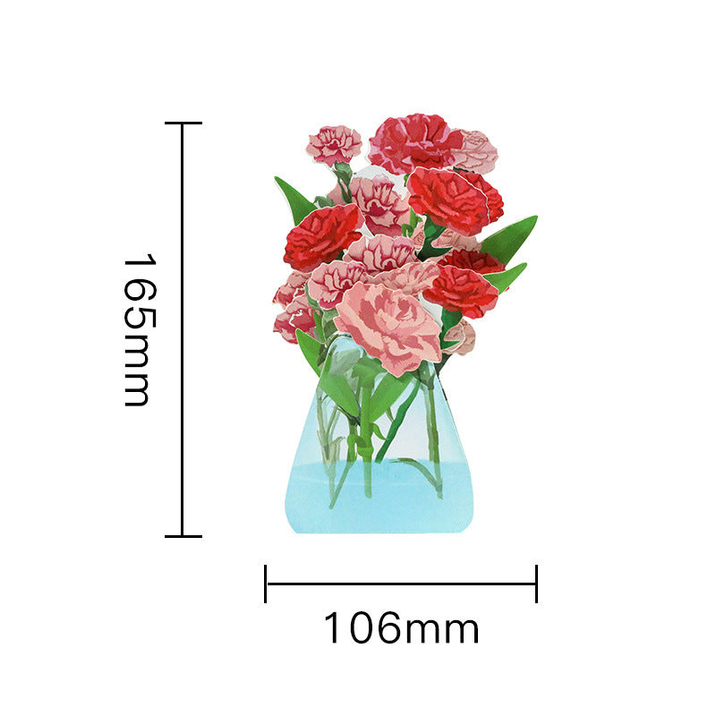 Pink Carnation Pop out card dimensions