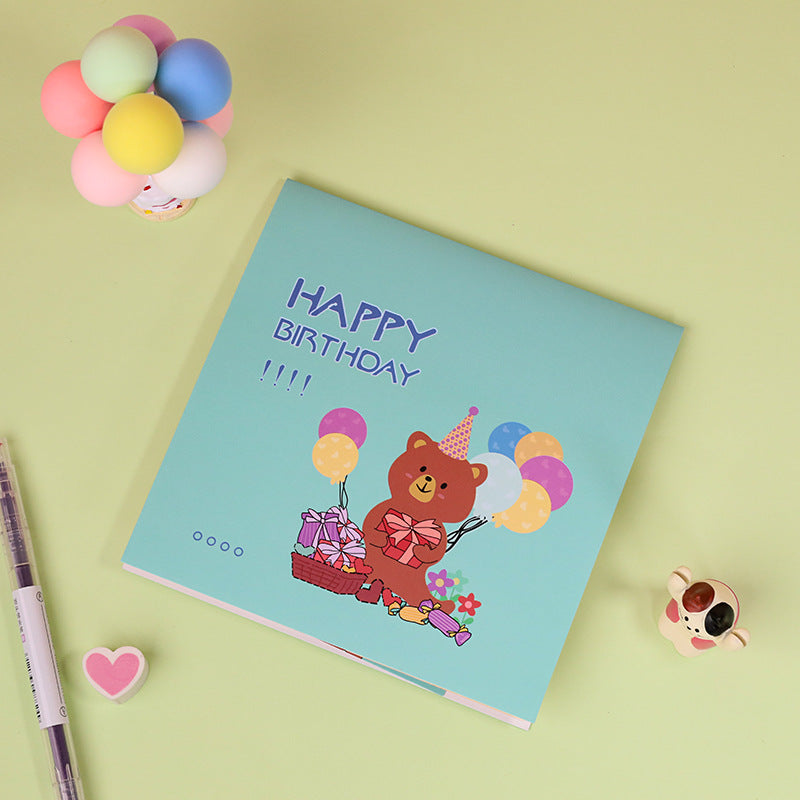 Birthday bear Pop up card