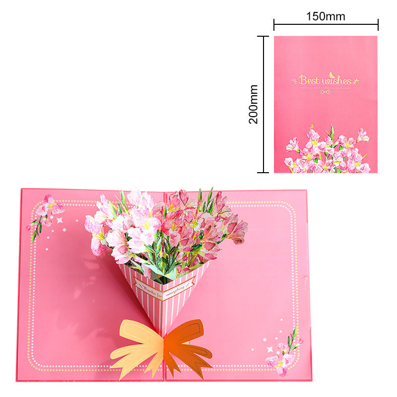 dimensions of gladiolus pop out card