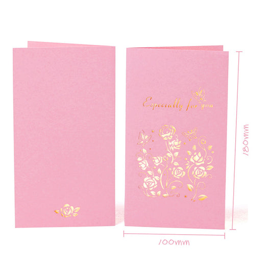 only picture of butterflies and flowers card.