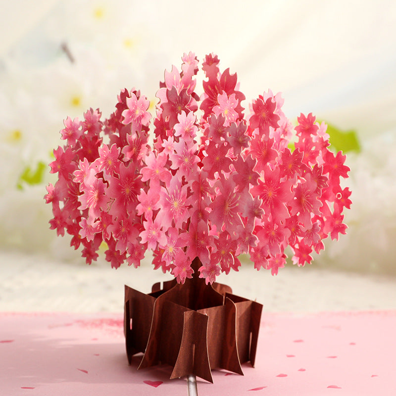 Sakura Tree Pop up card zoom in view