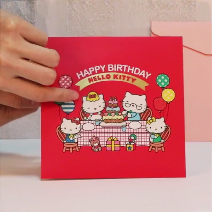 Sanrio Birthday Cake Pop up cards  video