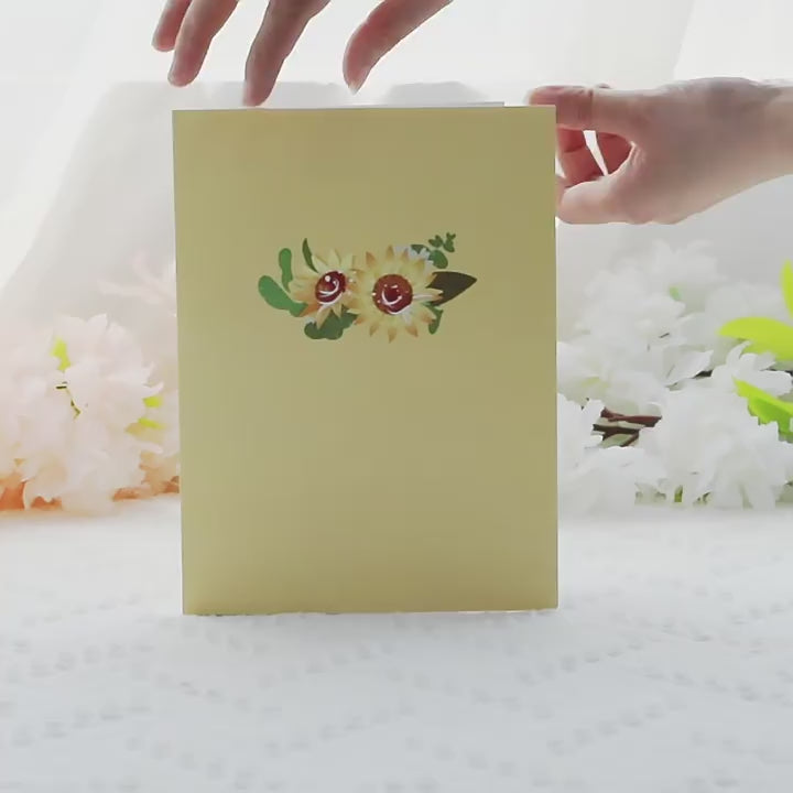 Lovely Sunflower bouquet Pop up card video